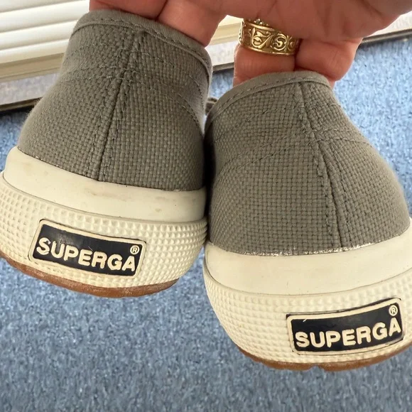 Superga Grey 2750 Cory Classic Unisex Canvas Sneakers Size 8-9 - Picture 3 of 6
